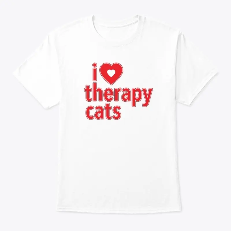 I Love Therapy Cats T-shirt - White