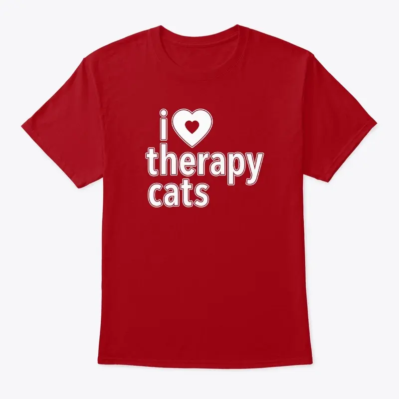 I Love Therapy Cats T-shirt - Red