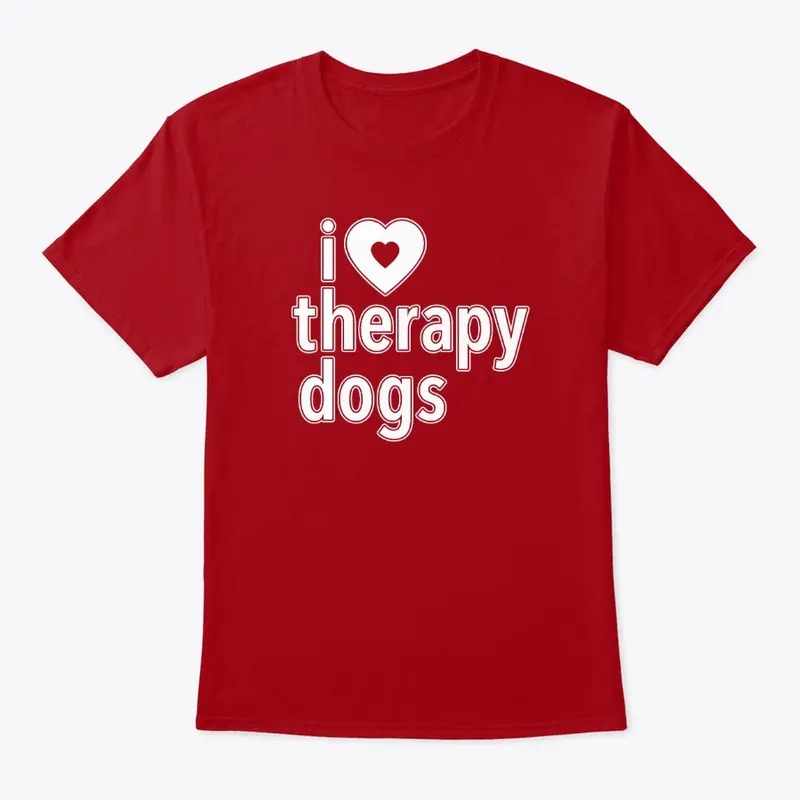 I Love Therapy Dogs T-shirt - Red