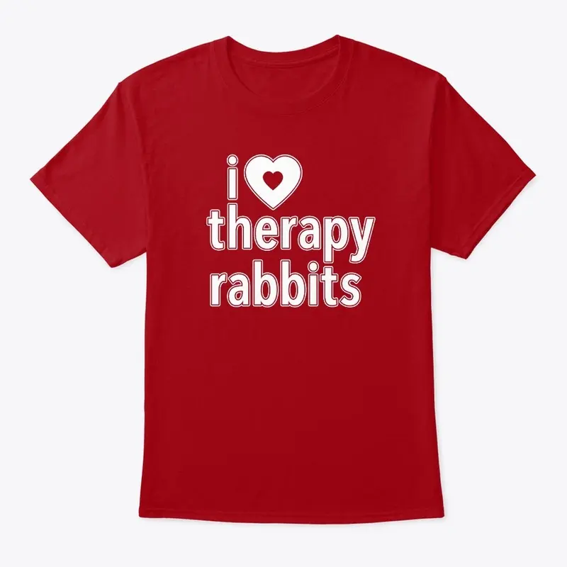 I Love Therapy Rabbits T-shirt - Red